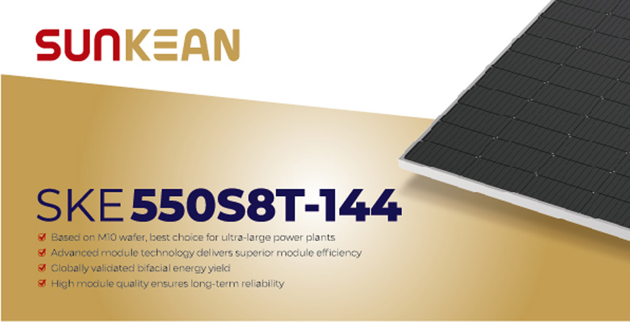 Panel solar bifacial de 550W
