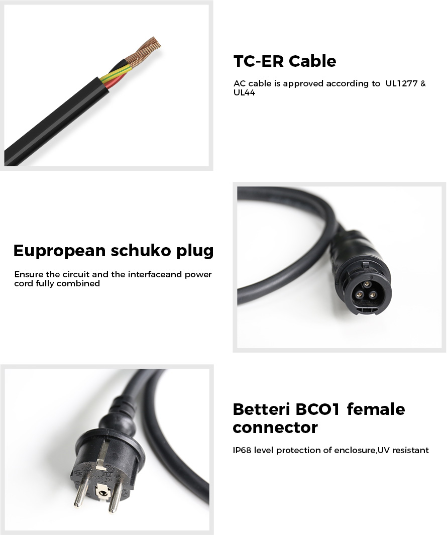 Conjunto de cables de CA UL1277 TC-ER
