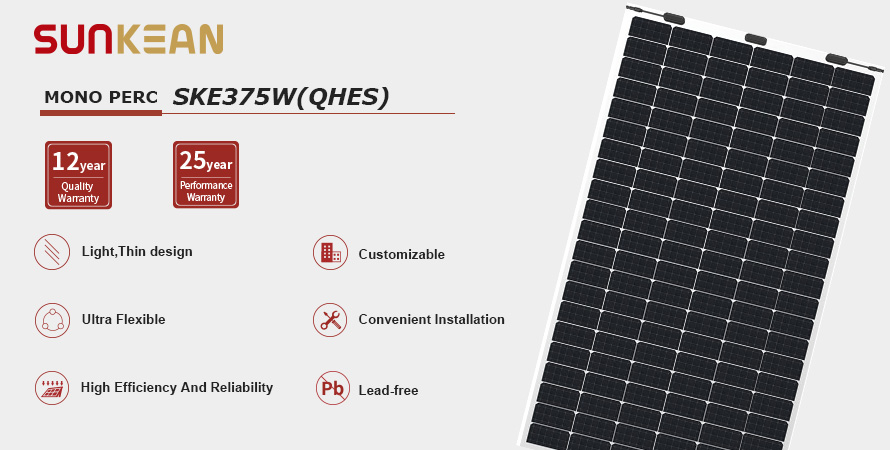 Panel solar flexible ultraflexible de 370 ~ 375 W