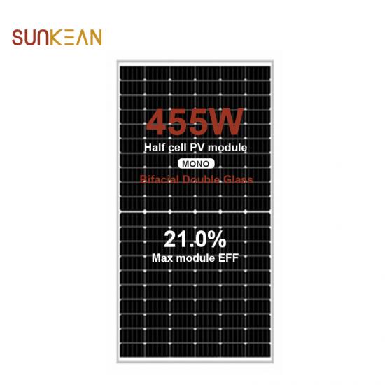 182 paneles solares de 455W de doble cara
