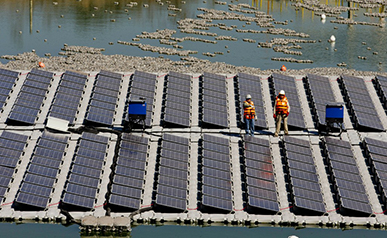 ¿Qué cables se utilizan en la planta de energía solar flotante?