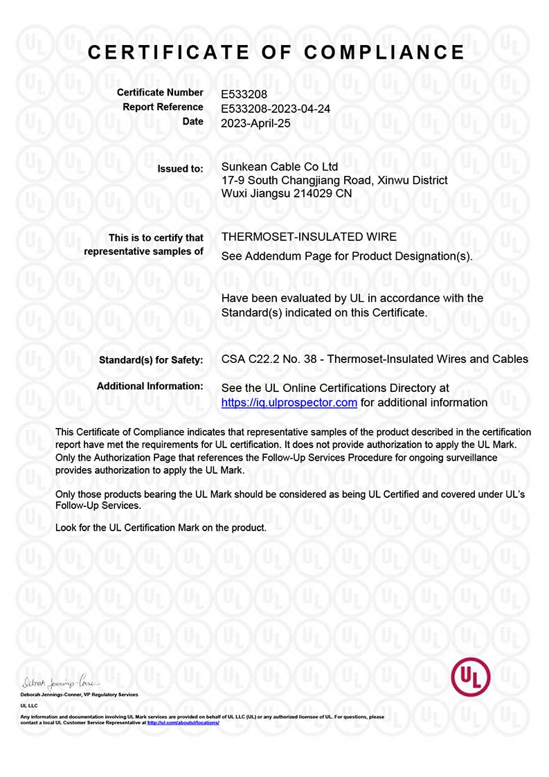 Certificado CSA C22.2 No.38